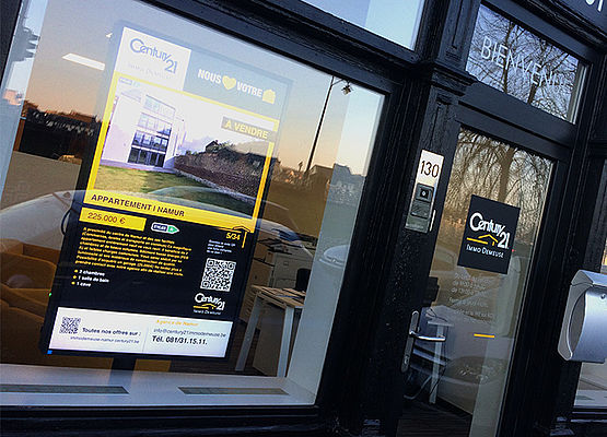 Ecran Vitrine Agence Immobilière Affichage Dynamique