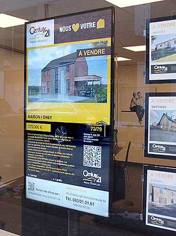 Ecran Vitrine Agence Immobilière Affichage Dynamique